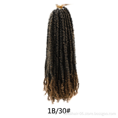 Passion Pre twisted Crochet Braids Spring Senegalese Twist Braids Fluffy Synthetic Fiber Hair Extension